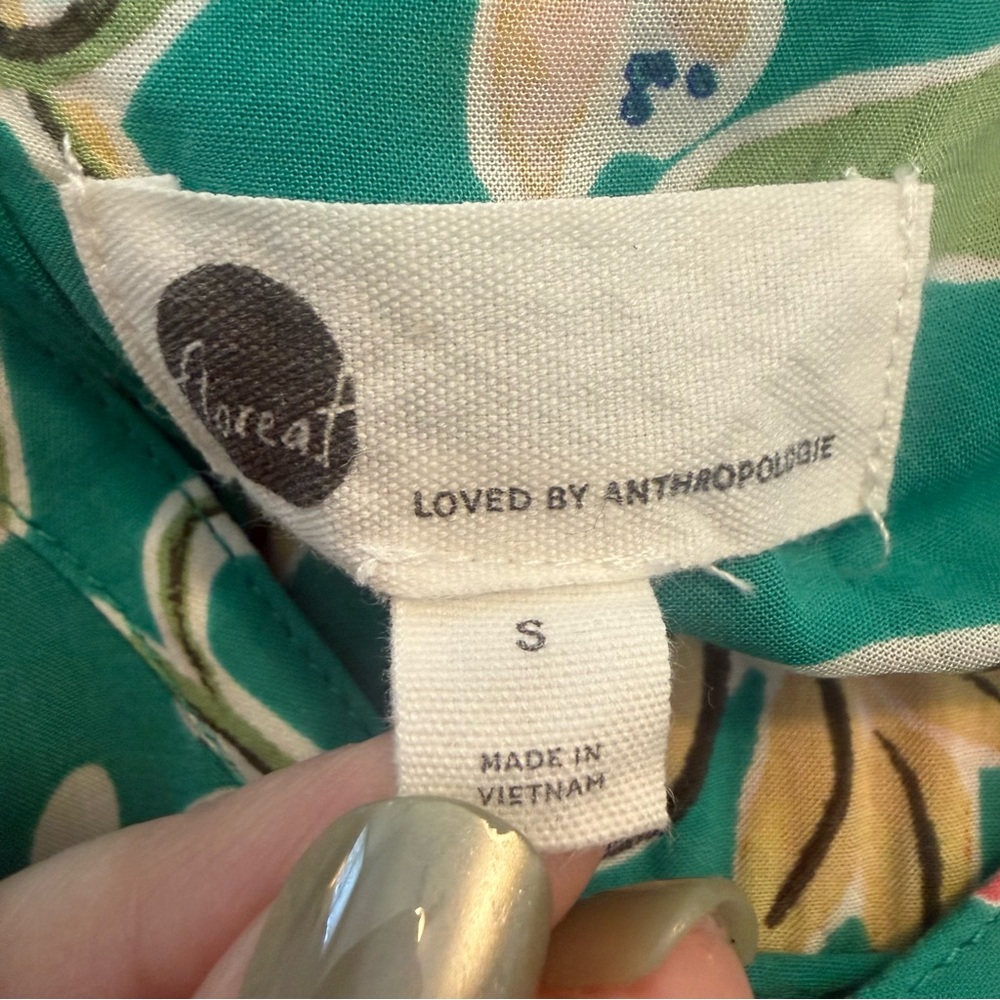 Anthropologie Floreat Relaxed Yardley Sleep Jumpsuit Green Womens Size Small - Picture 2 of 13
